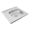 Кухонна мийка з нержавіючої сталі Platinum Сатин 6060 R, 0,7/160 мм- Фото 1