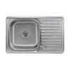 Кухонная мойка из нержавеющей стали Platinum Сатин 7850, 0,8/180 мм- Фото 1