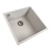 Мийка кухонна Platinum 4040 RUBA граніт, білий в крапку- Фото 2
