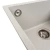 Мийка кухонна Platinum 4040 RUBA граніт, білий в крапку- Фото 3