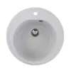 Мийка кухонна Platinum 510 LUNA граніт, білий в крапку- Фото 1