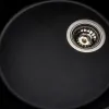 Мийка кухонна Platinum 5847 ONYX граніт, чорний в золоту крапку- Фото 4