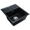Мийка кухонна Platinum 5851 ARIA граніт, чорний- Фото 2