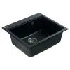 Мийка кухонна Platinum 5852 VESTA граніт, чорний металік- Фото 2
