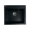 Мийка кухонна Platinum 5852 VESTA граніт, чорний металік- Фото 1