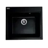 Мийка кухонна Platinum 5852 VESTA граніт, чорний- Фото 1