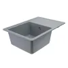 Мийка кухонна Platinum 6243 LIANA граніт, сірий металік- Фото 3