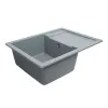 Мийка кухонна Platinum 6550 INTENSO граніт, сірий металік- Фото 3