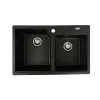 Мийка кухонна Platinum 7850 HARMONY граніт, чорний металік- Фото 1