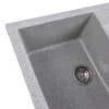 Мийка кухонна Platinum 7850 TROYA граніт, сірий- Фото 4