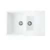 Мийка кухонна Platinum 7850W TOSKANA граніт, білосніжний- Фото 1