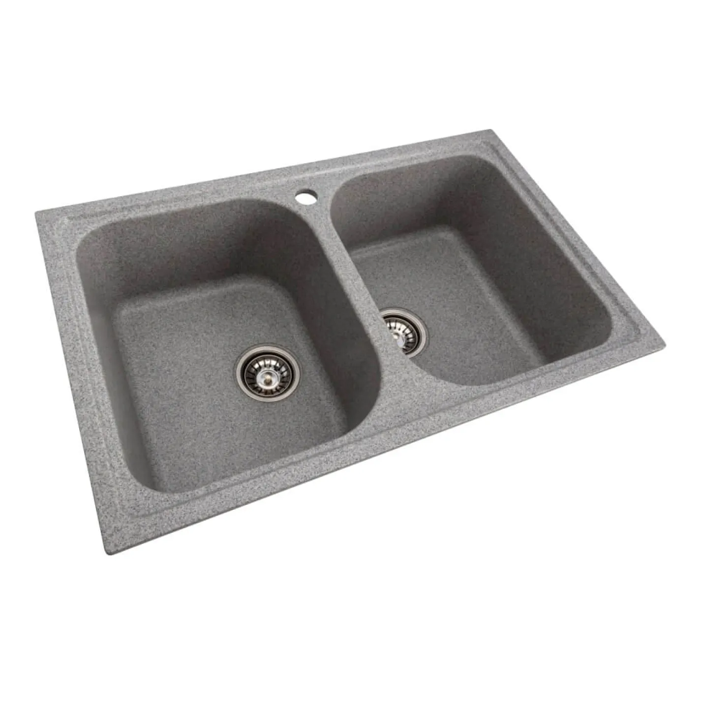 Гранітна мийка для кухні Platinum 7950 Equatoria, глянець, сірий - Фото 1