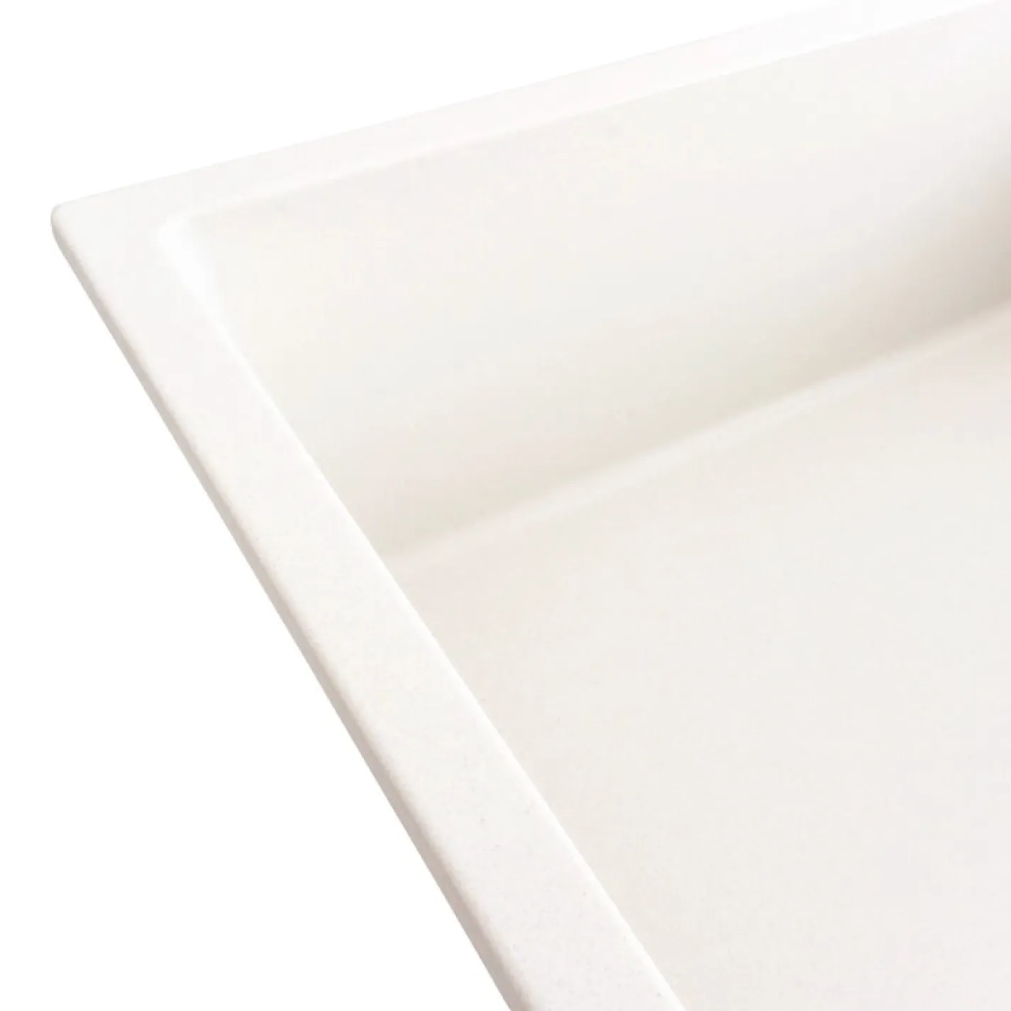 Гранітна мийка для кухні Platinum 8650 Diamond, матова, білосніжна - Фото 3
