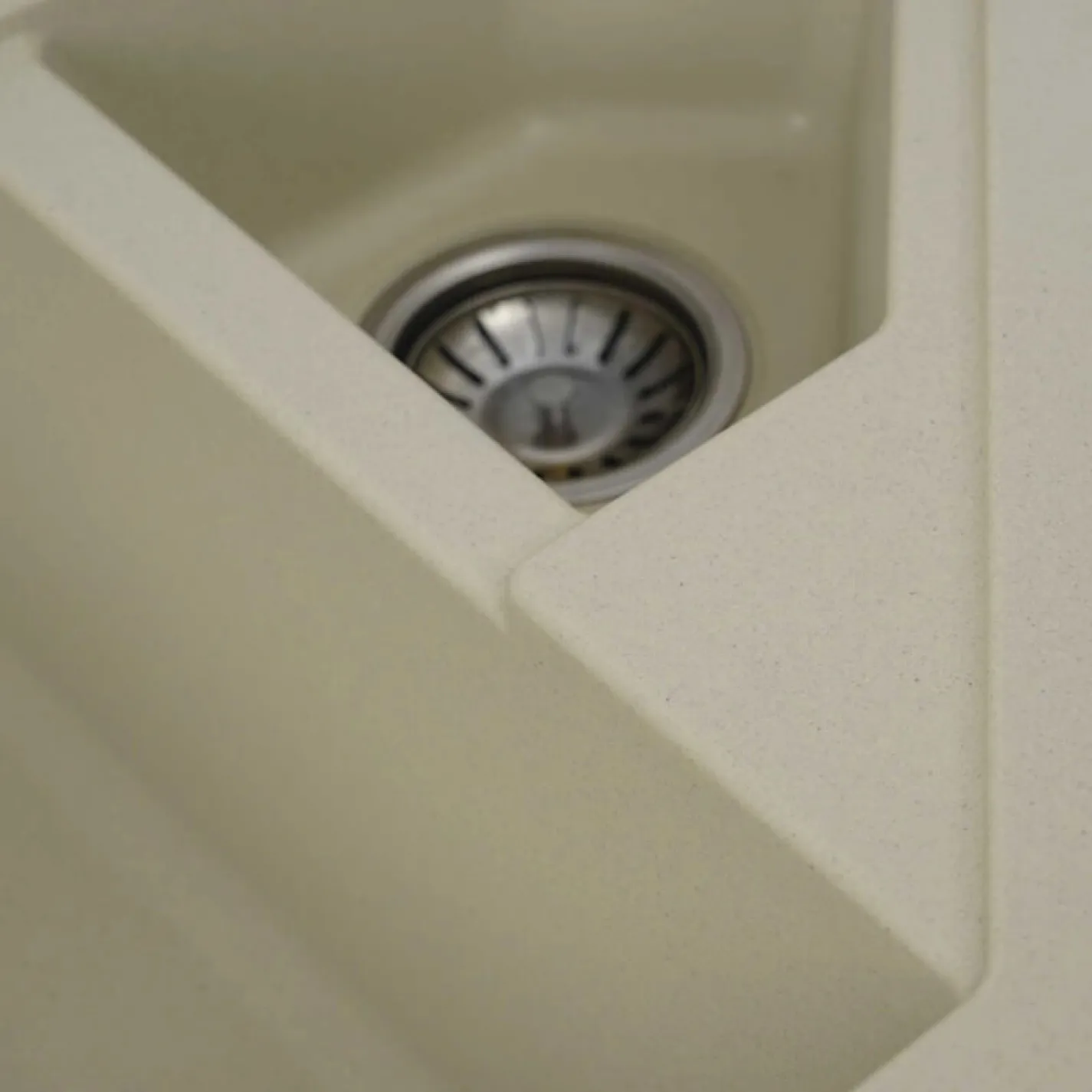 Гранітна мийка для кухні Platinum 9950 Pandora, матова, айворі - Фото 3