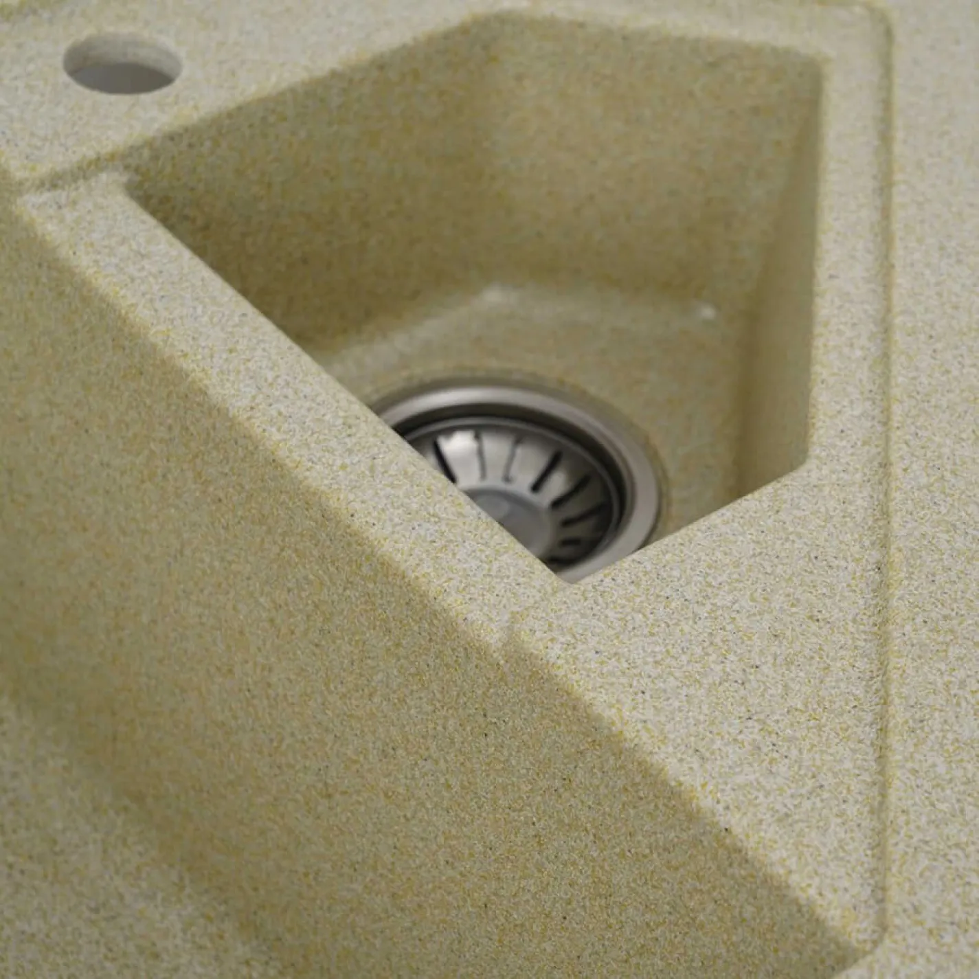 Гранітна мийка для кухні Platinum 9950 Pandora, матова, беж - Фото 2