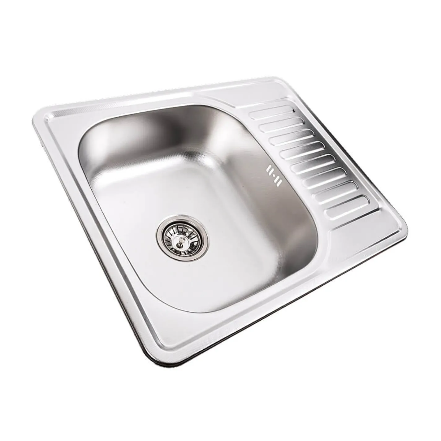 Кухонна мийка з нержавіючої сталі Platinum 5848 Декор, 0,8/180 мм - Фото 1
