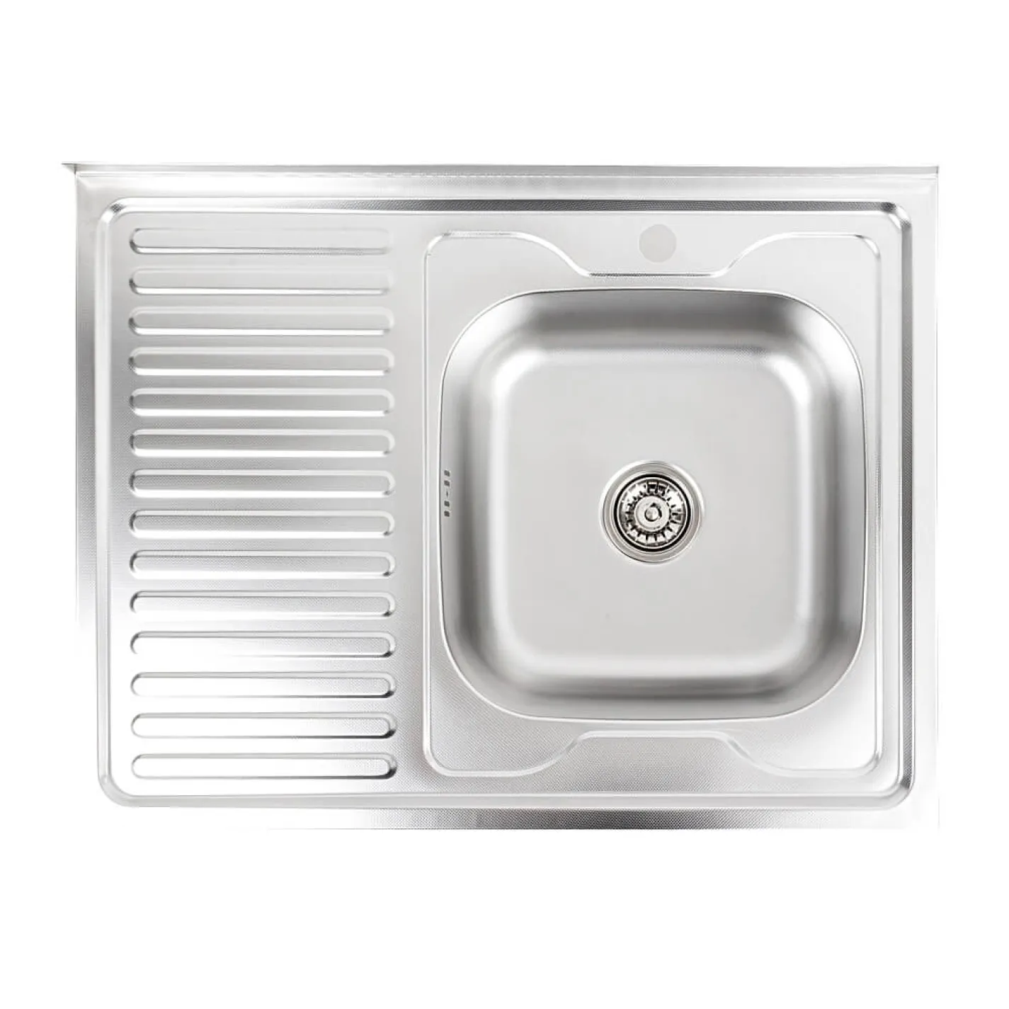 Кухонна мийка з нержавіючої сталі Platinum 8060 R Декор, 0,7/160 мм - Фото 1