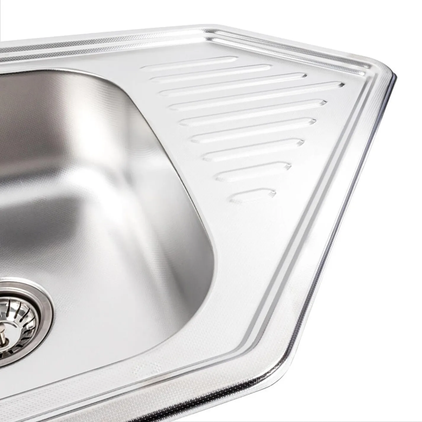 Кухонна мийка з нержавіючої сталі Platinum 9550В Декор, 0,8/180 мм - Фото 3