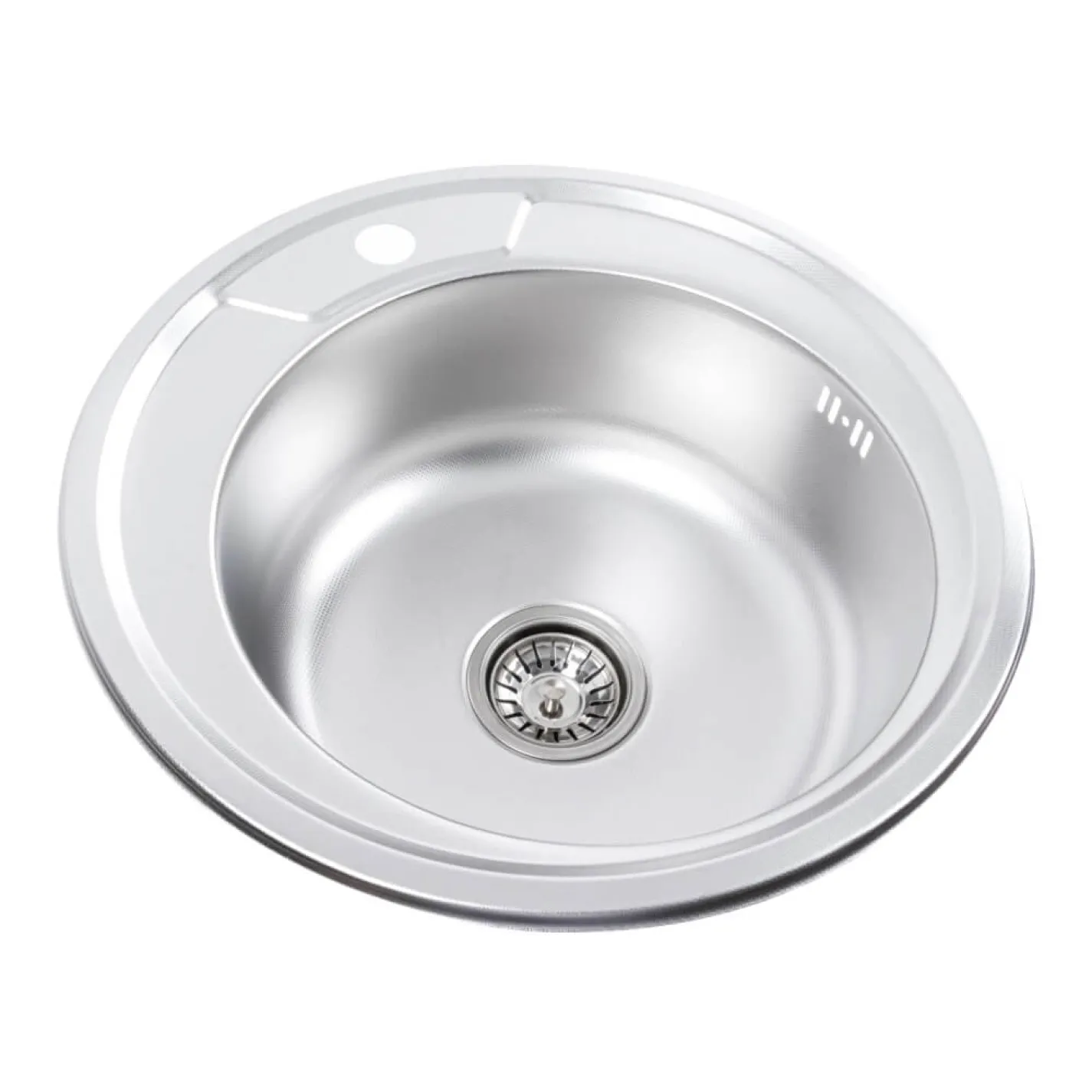 Кухонна мийка з нержавіючої сталі Platinum Декор 490, 0,8/180 мм - Фото 1
