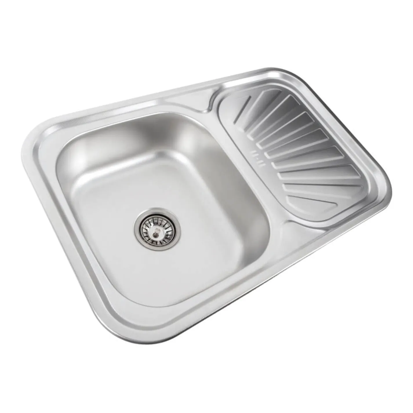 Кухонна мийка з нержавіючої сталі Platinum Декор 7549, 0,8/180 мм - Фото 1
