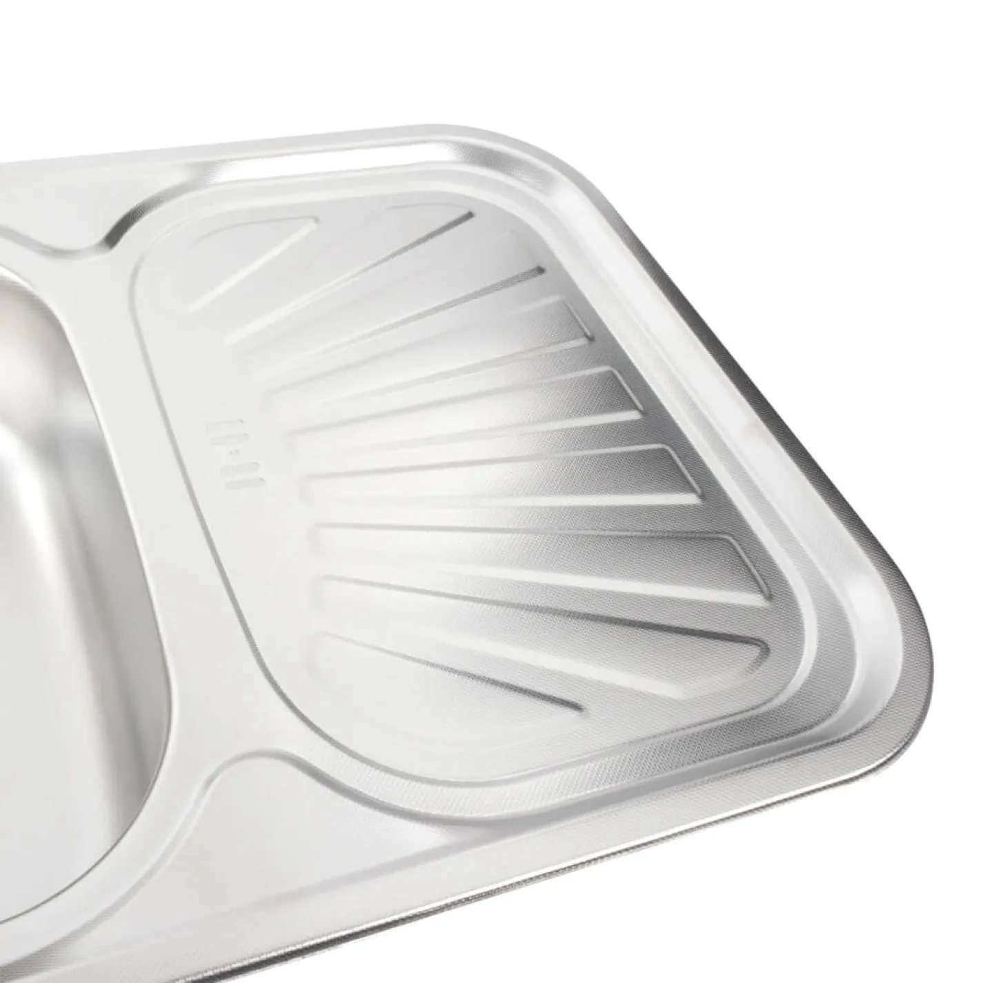Кухонна мийка з нержавіючої сталі Platinum Декор 7549, 0,8/180 мм - Фото 3