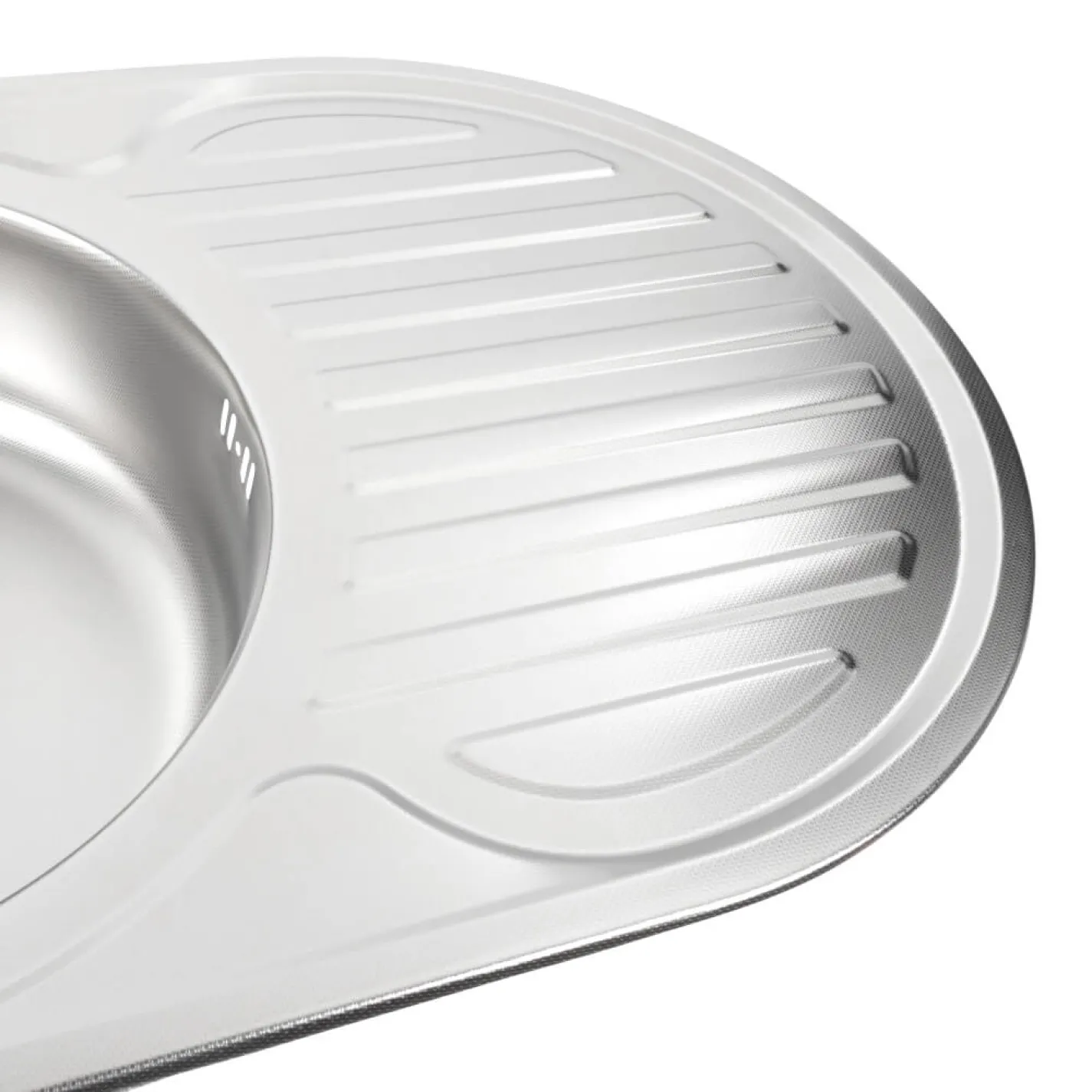 Кухонна мийка з нержавіючої сталі Platinum Декор 7750, 0,6/170 мм - Фото 3