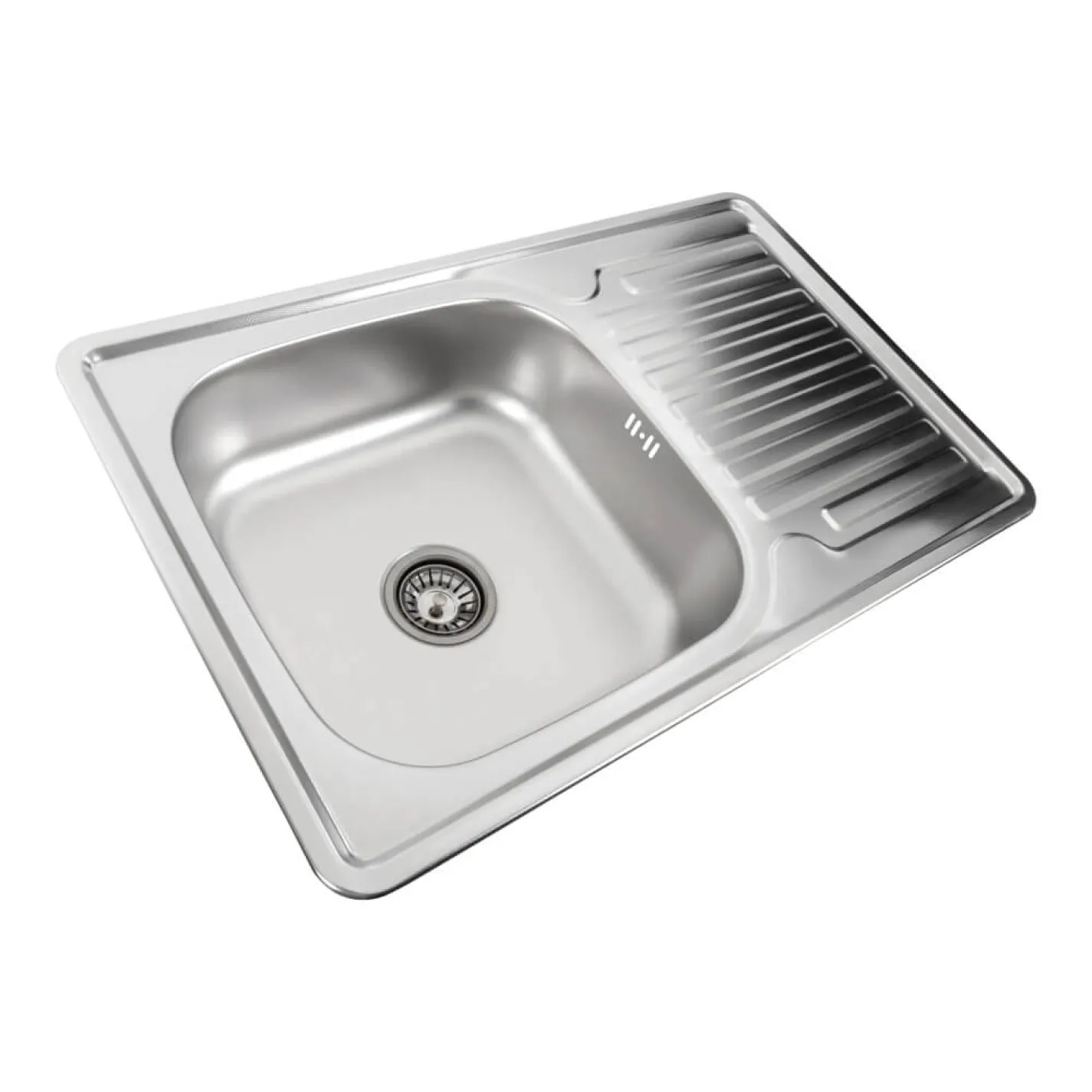Кухонна мийка з нержавіючої сталі Platinum Декор 7850, 0,8/180 мм - Фото 1