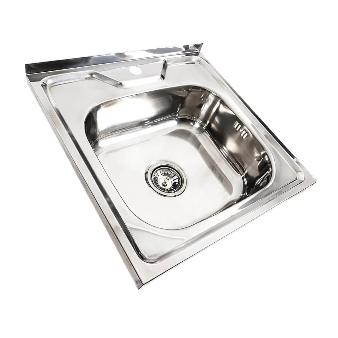 Кухонна мийка з нержавіючої сталі Platinum Поліровка 5050, 0,7/160 мм - Фото 1