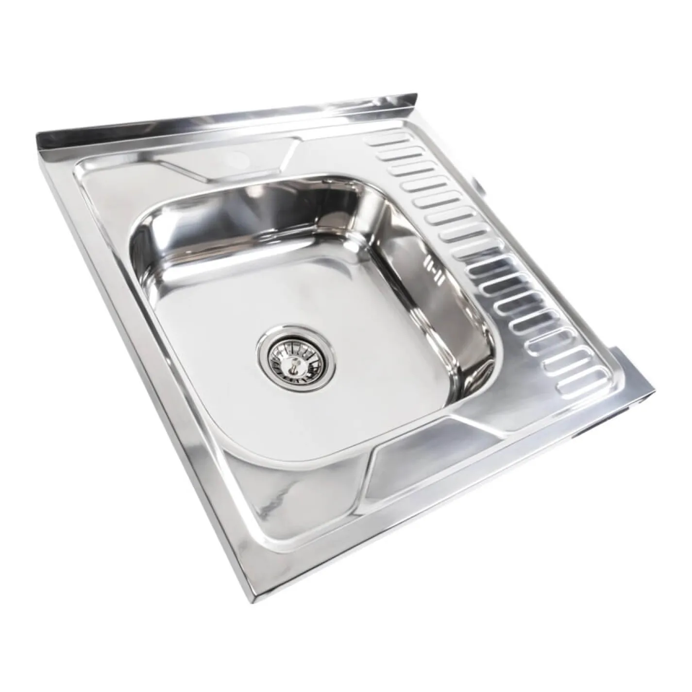 Кухонна мийка з нержавіючої сталі Platinum Поліровка 6060 L (0,7/160 мм) - Фото 1