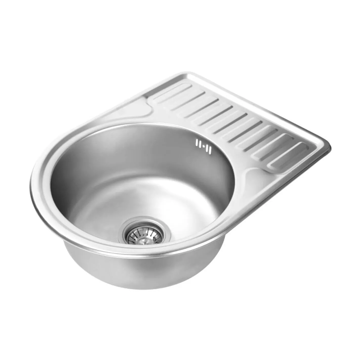 Кухонна мийка з нержавіючої сталі Platinum Сатин 5844, 0,8/180 мм - Фото 1