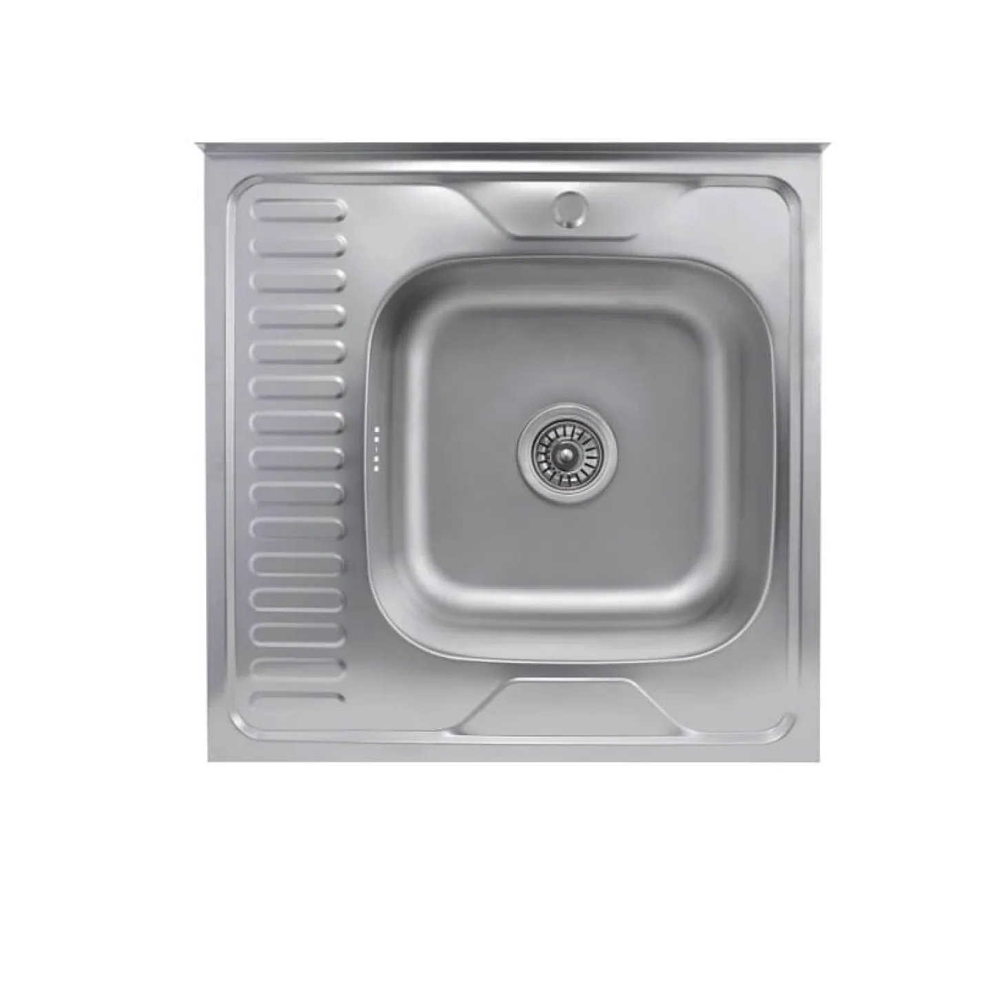 Кухонна мийка з нержавіючої сталі Platinum Сатин 6060 R, 0,7/160 мм - Фото 1
