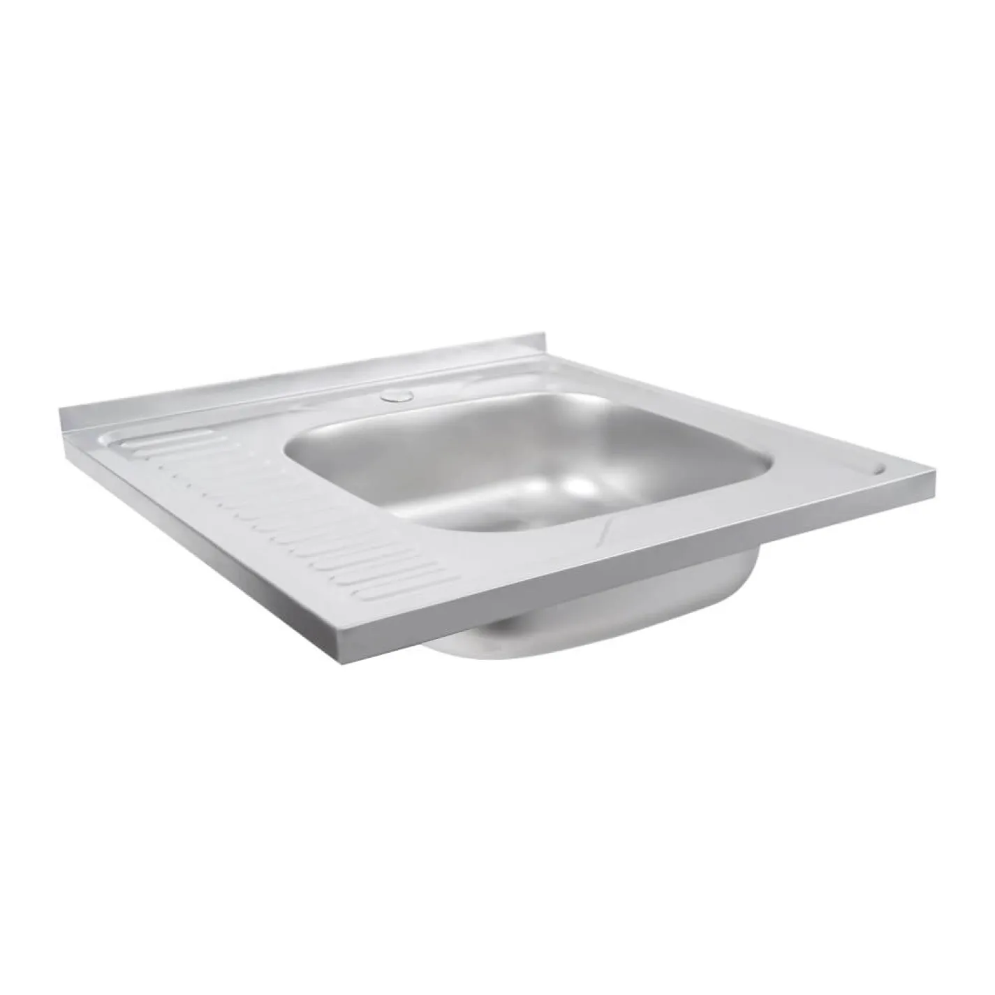 Кухонна мийка з нержавіючої сталі Platinum Сатин 6060 R, 0,7/160 мм - Фото 2