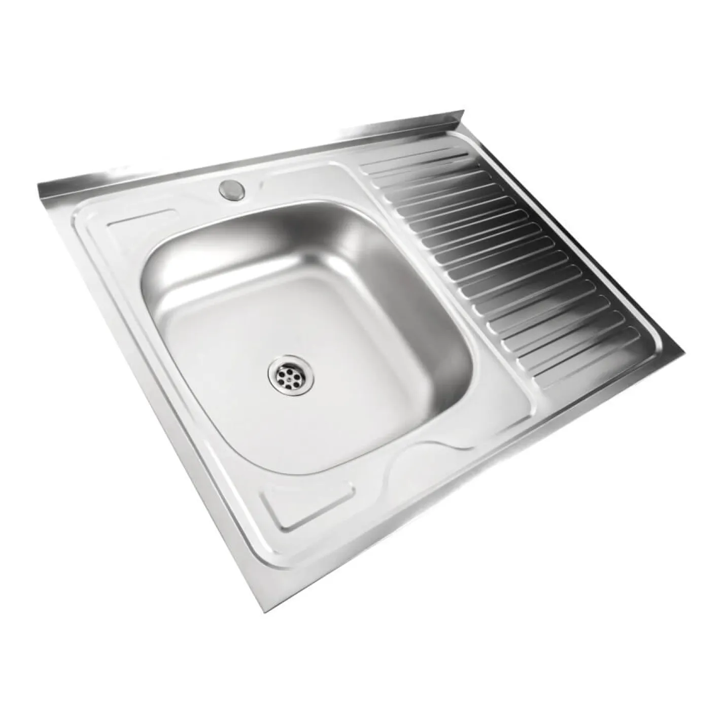 Кухонна мийка з нержавіючої сталі Platinum Сатин 8060 L, 0.5/160 мм - Фото 1