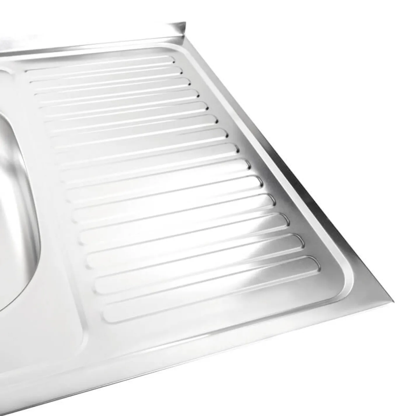 Кухонна мийка з нержавіючої сталі Platinum Сатин 8060 L, 0.5/160 мм - Фото 2