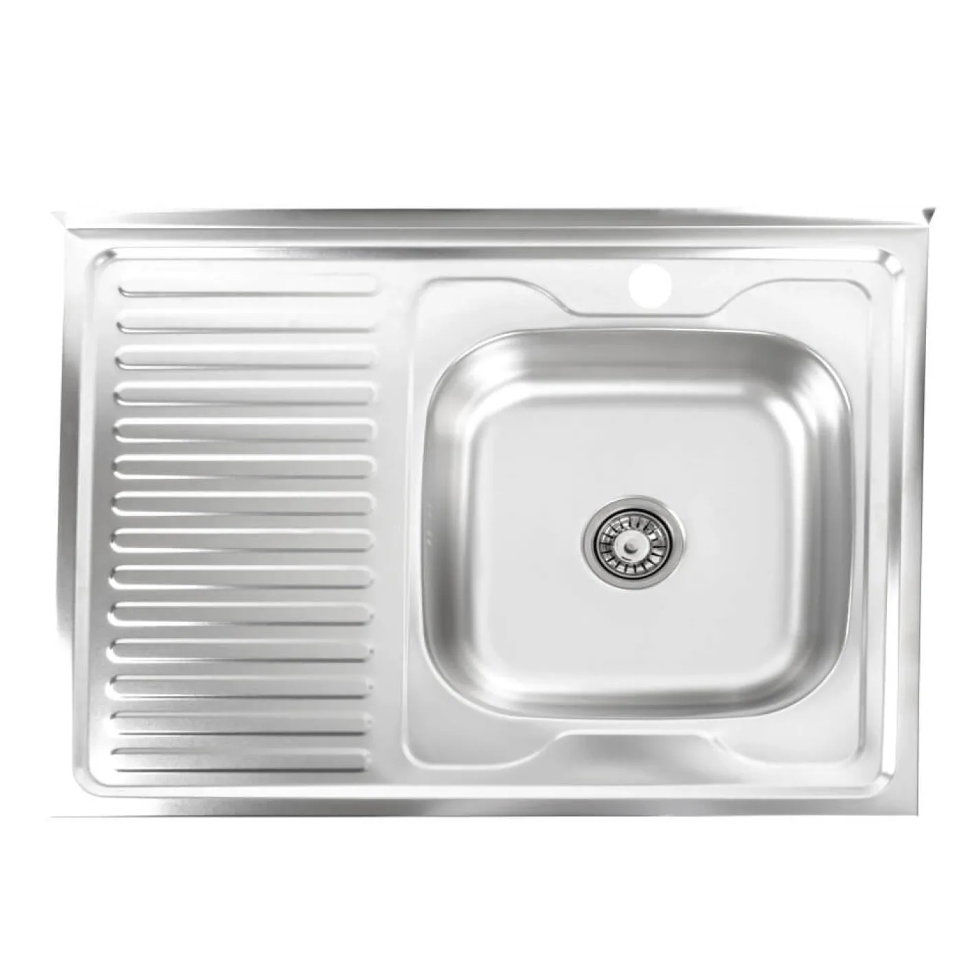 Кухонна мийка з нержавіючої сталі Platinum Сатин 8060 R, 0,7/160 мм - Фото 1