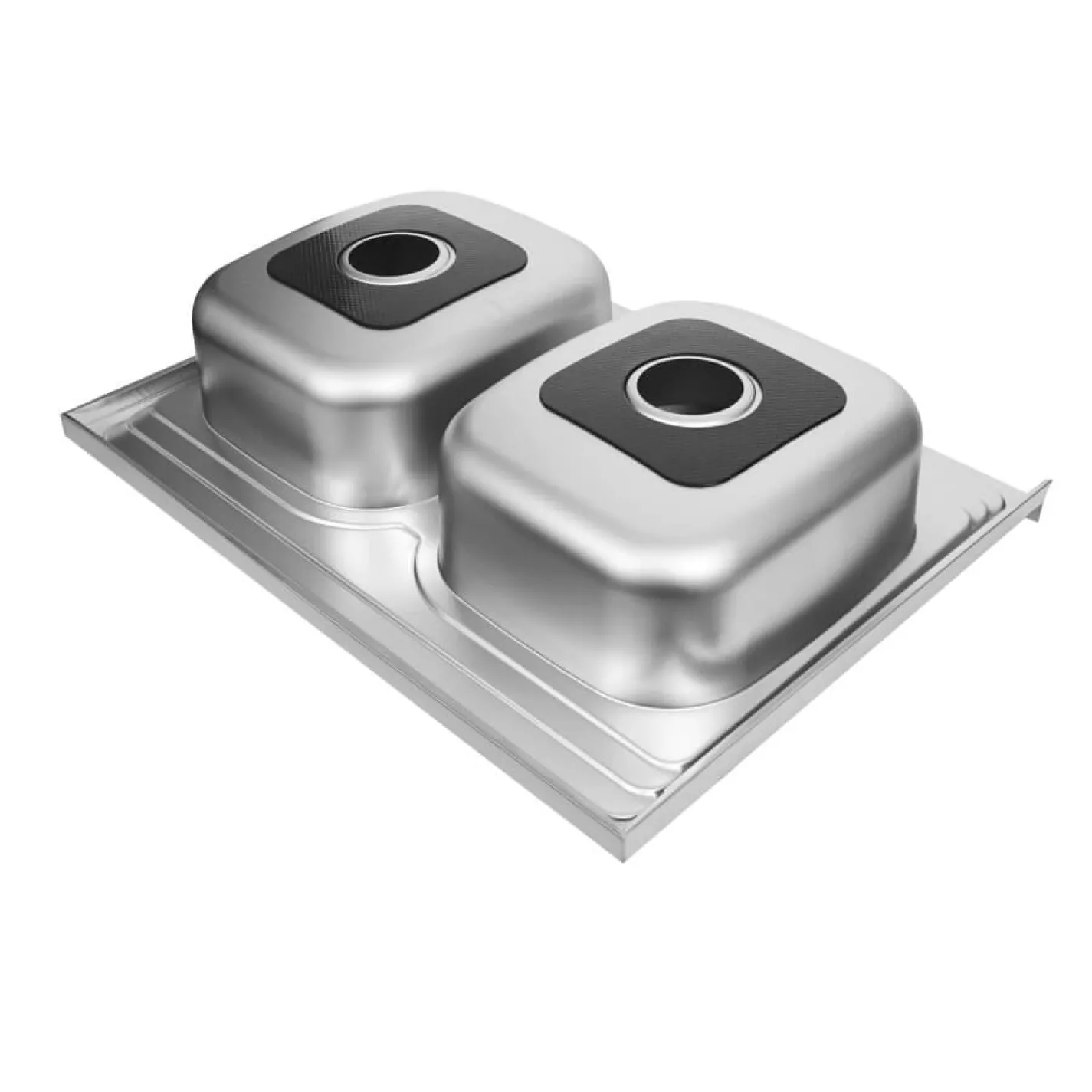 Кухонная мойка из нержавеющей стали Platinum Сатин 8060D, 0,7/180 мм - Фото 3