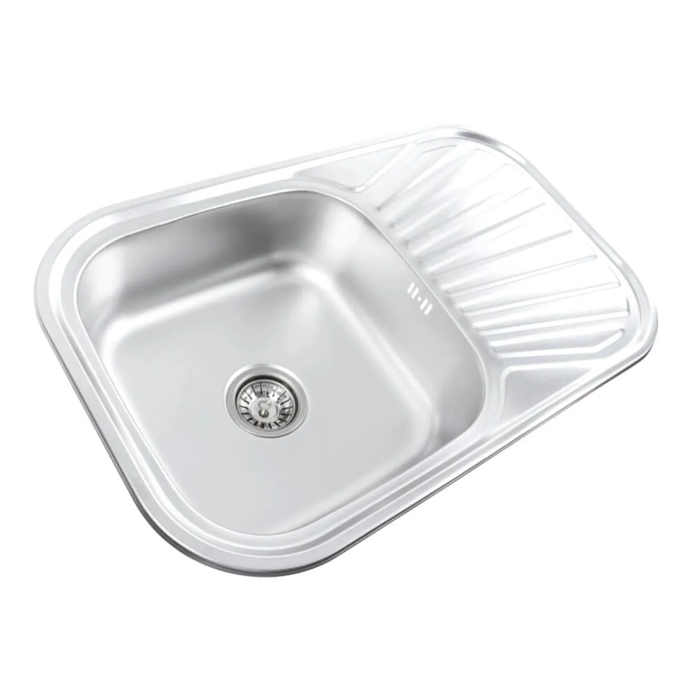 Кухонна мийка з нержавіючої сталі закруглена Platinum Декор 7848, 0,8/180 мм - Фото 1