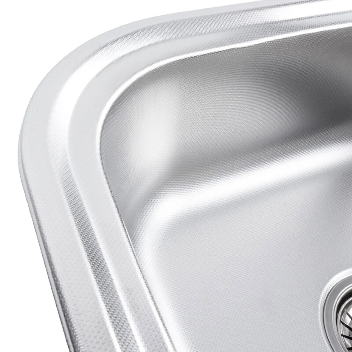 Кухонна мийка з нержавіючої сталі закруглена Platinum Декор 7848, 0,8/180 мм - Фото 3
