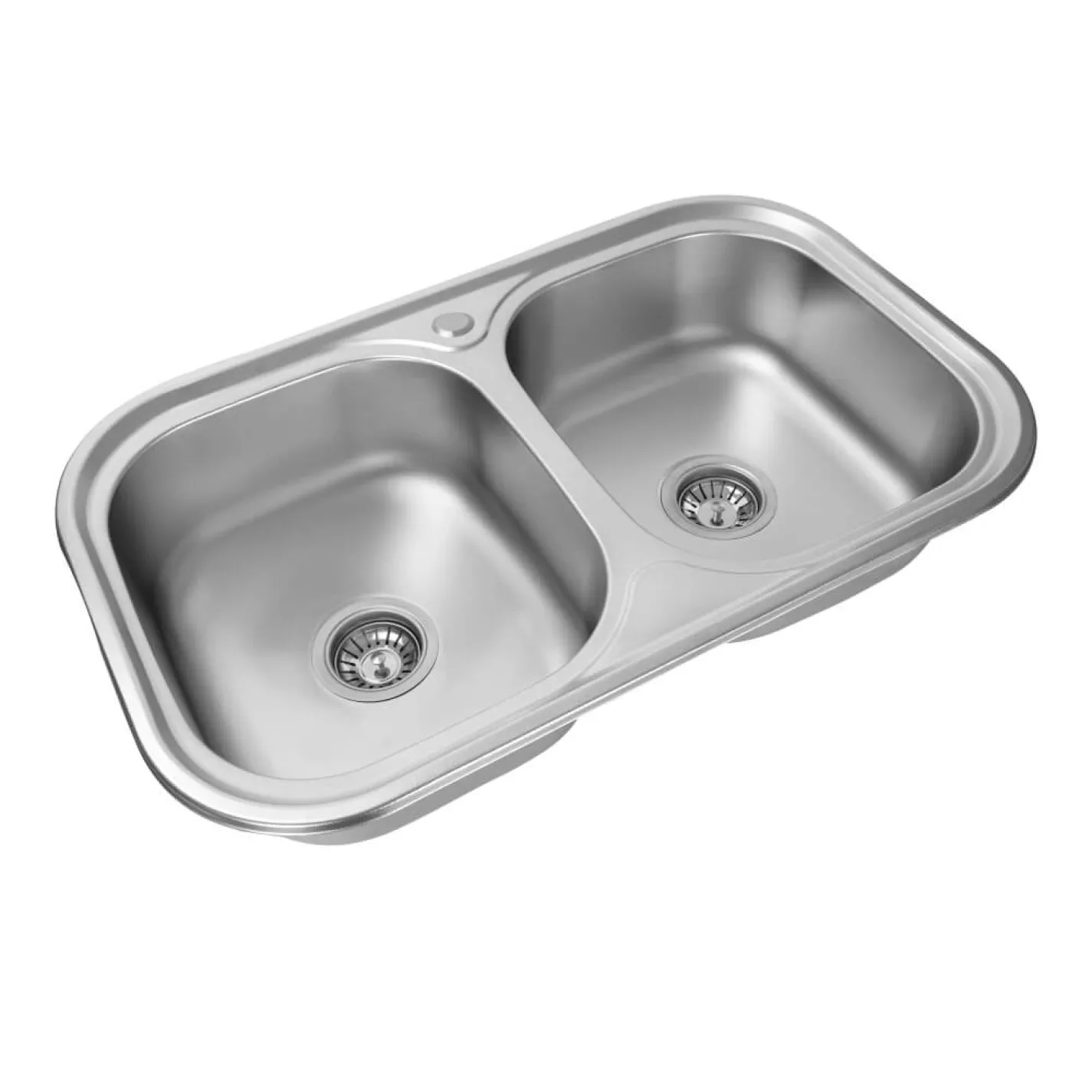 Кухонна мийка з нержавіючої сталі закруглена Platinum Декор 7848D, 0,8/180 мм - Фото 1