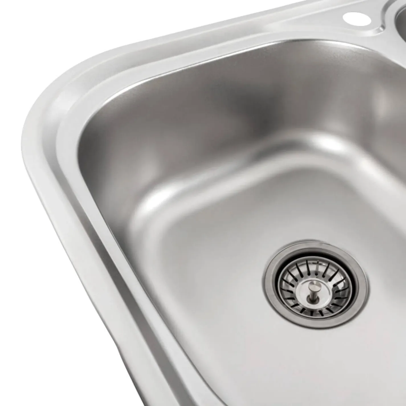Кухонна мийка з нержавіючої сталі закруглена Platinum Сатин 7848D, 0,8/180 мм - Фото 2