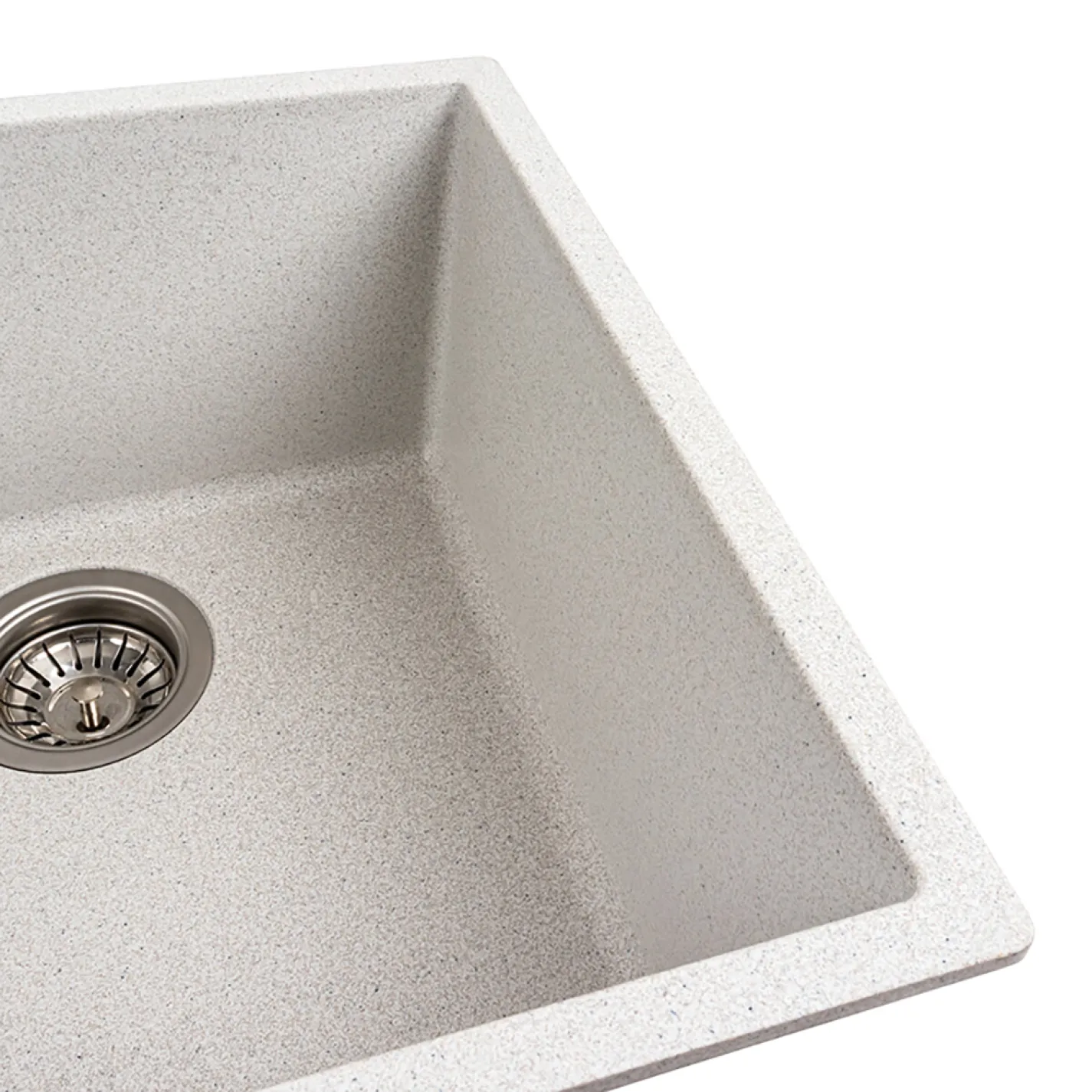 Мийка кухонна Platinum 4040 RUBA граніт, білий в крапку - Фото 3
