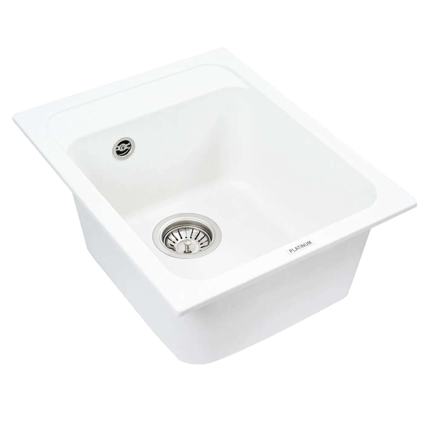 Мийка кухонна Platinum 4050 KORRADO граніт, білосніжний - Фото 1