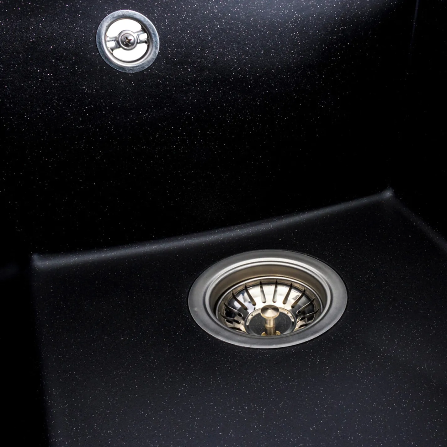 Мийка кухонна Platinum 4150 SOKIL граніт, чорний металік - Фото 3