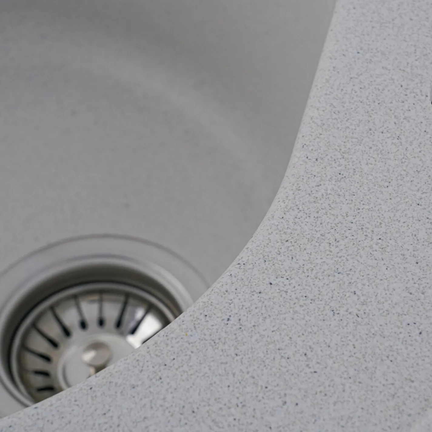 Мийка кухонна Platinum 510 LUNA граніт, білий в крапку - Фото 3