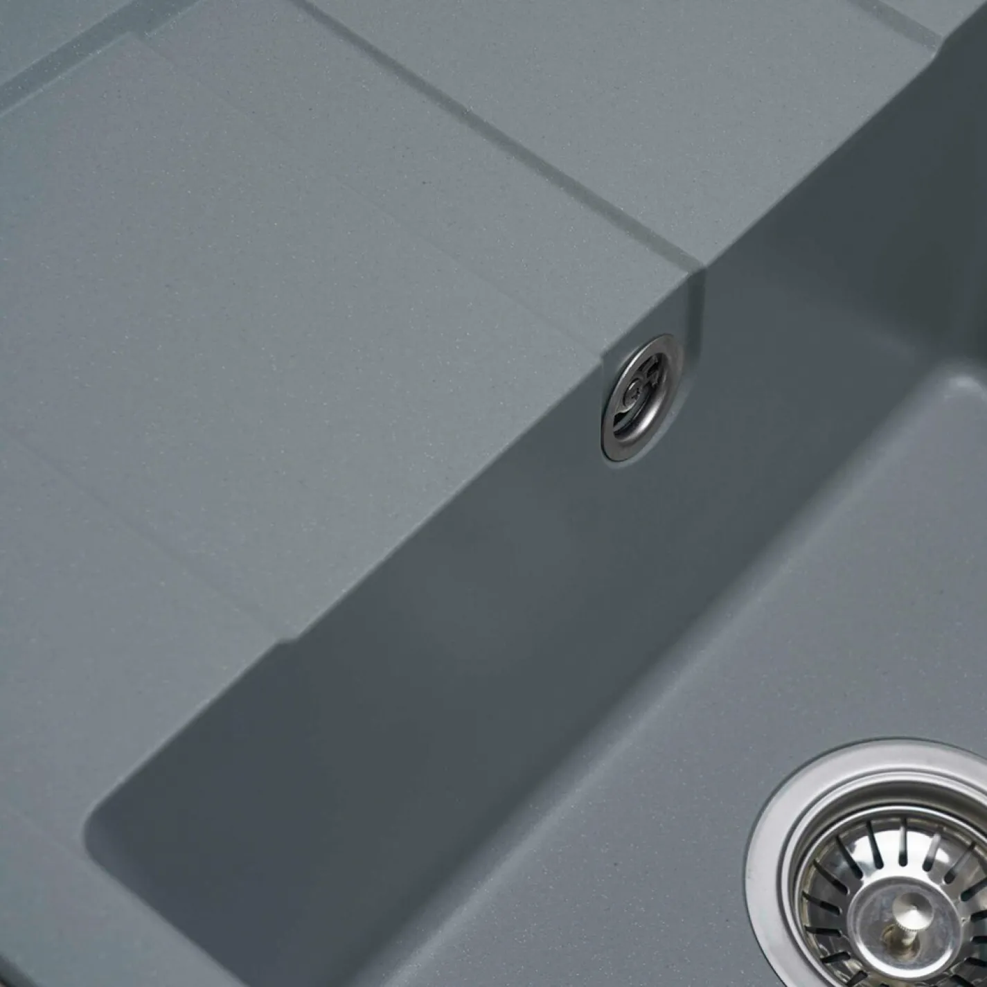 Мийка кухонна Platinum 5851 ARIA граніт, сірий металік - Фото 3
