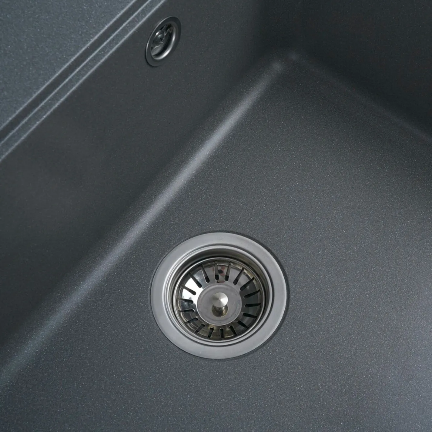 Мийка кухонна Platinum 5852 VESTA граніт, сірий мусон - Фото 3