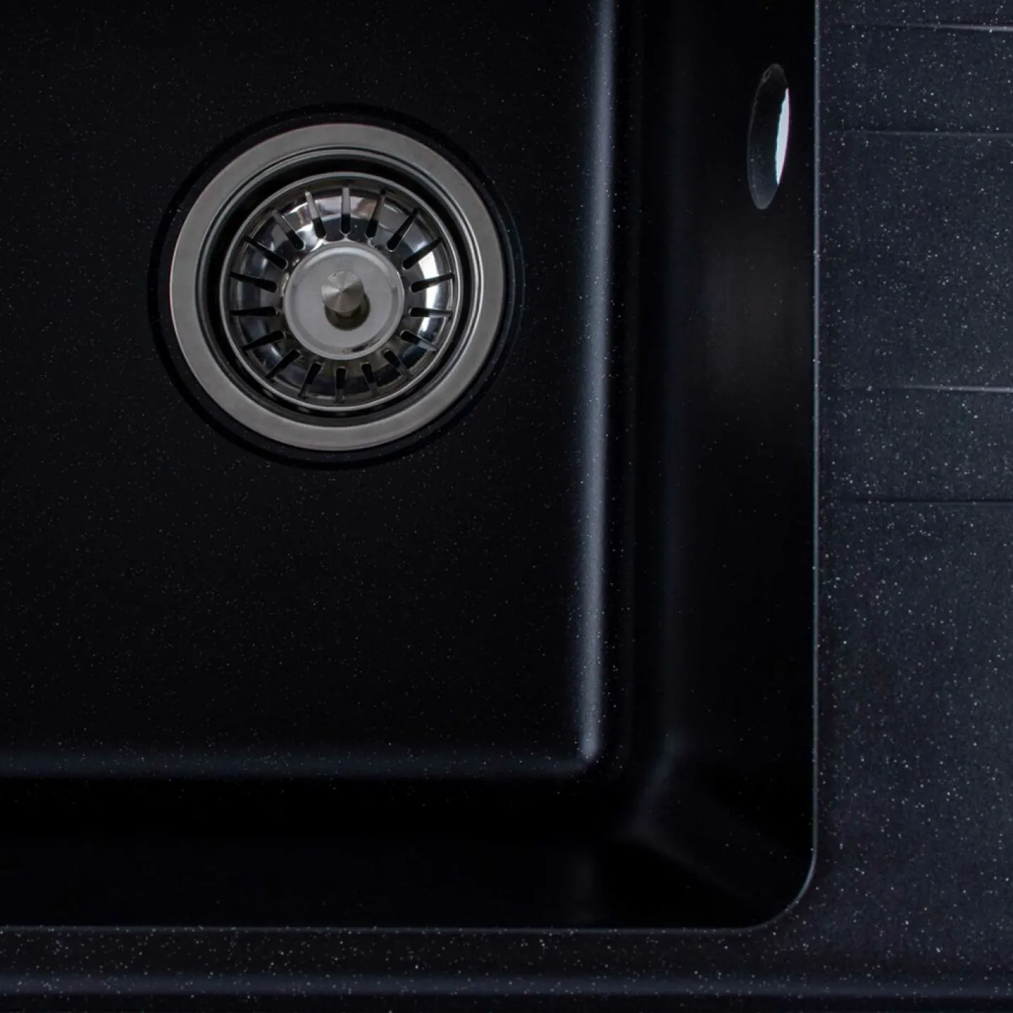 Мийка кухонна Platinum 6243 LIANA граніт, чорний металік - Фото 3