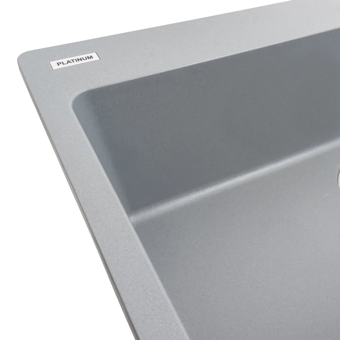 Мойка кухонная Platinum 7850 Bogema гранит, серый металлик - Фото 2