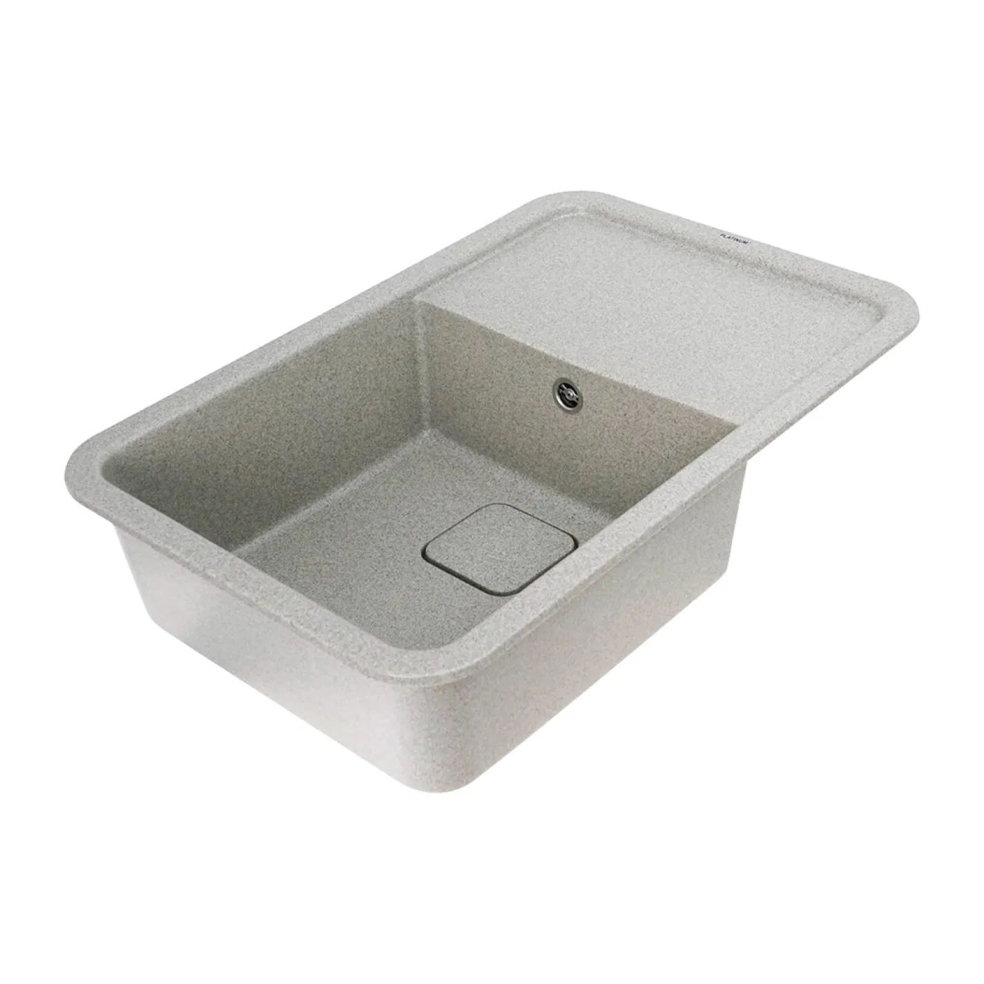 Мийка кухонна Platinum 7850 CUBE граніт, сірий - Фото 1