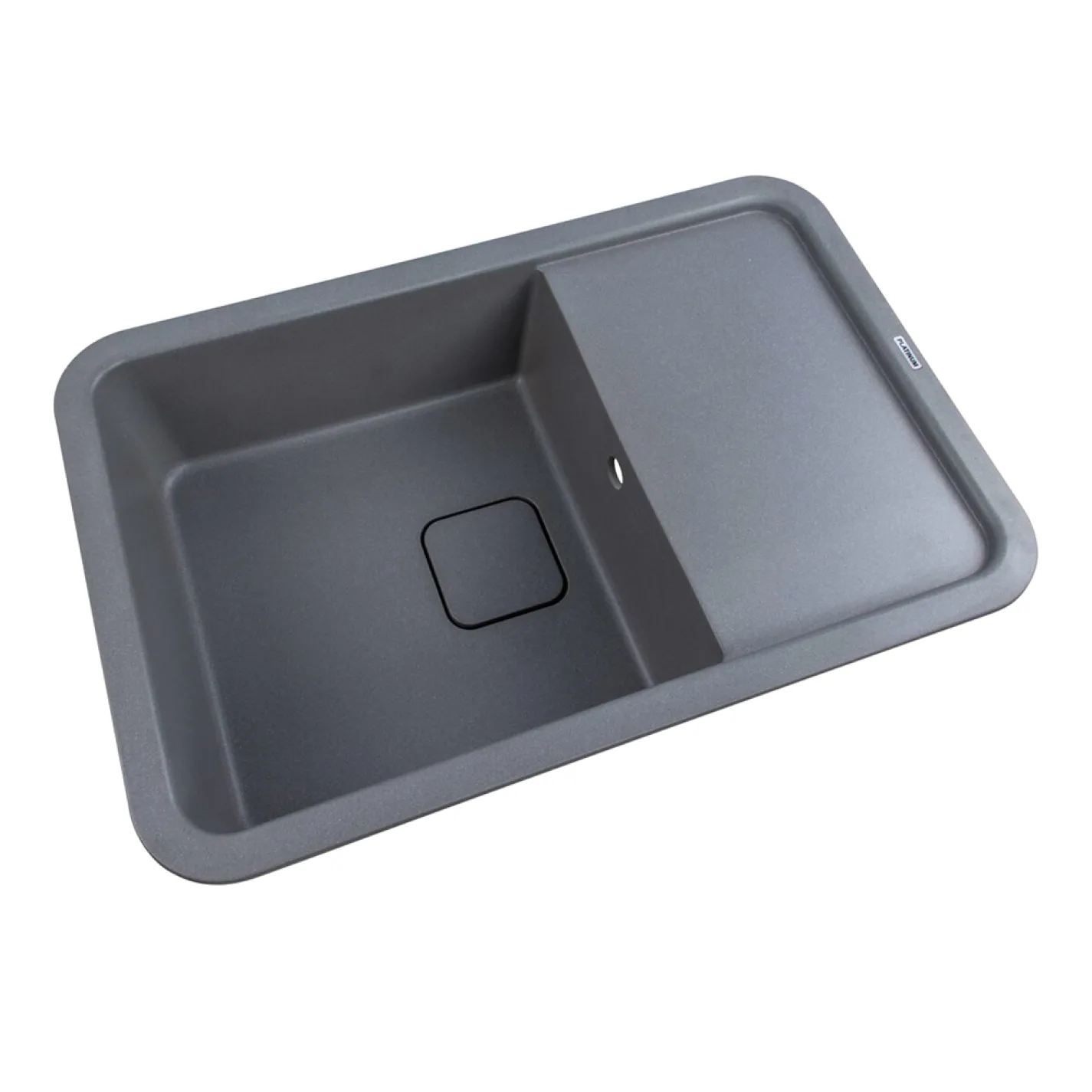 Мийка кухонна Platinum 7850 CUBE граніт, сірий мусон - Фото 1